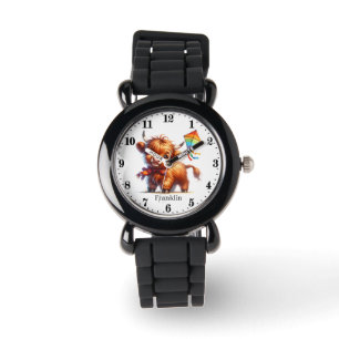 Cool Highland koe naam toevoegen Horloge