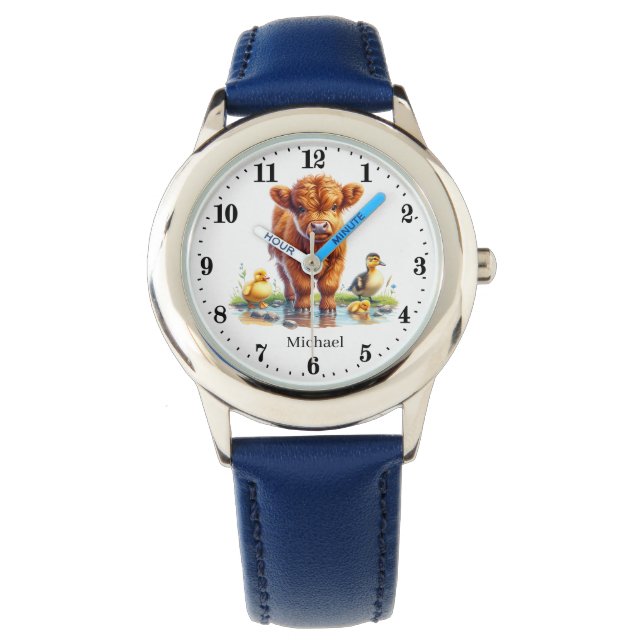 Cool Highland koe naam toevoegen Horloge (Voorkant)