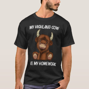 Cool Highland Rund Voor Kinderen Jongens Schotse R T-shirt