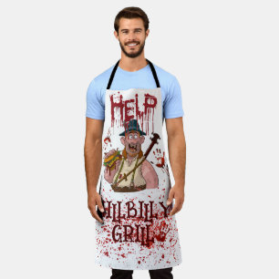 Cool HillBilly Grill Halloween Denemarken Schort! Schort