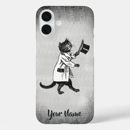 Cool Hip Cat  Black White iPhone 8/7 Hoesje (Achterkant)