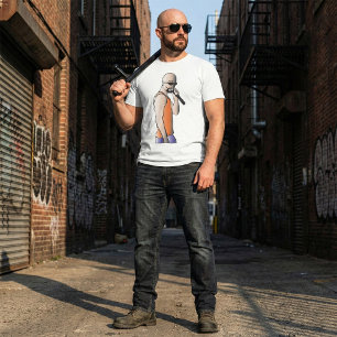 Cool Hip Hop Bald Guy Singer met Microfoon T-shirt
