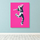 Cool hip hop dancer art. canvas afdruk (Insitu (Houten vloer))
