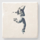 Cool hip hop dancer art. stenen onderzetter (Voorkant)