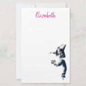 Cool hip hop dancer girl illustratie briefpapier (Voorkant)