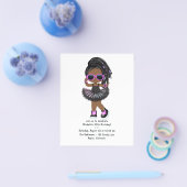 Cool Hip Hop Rap Tutu Meisje Verjaardagsfeestje Flyer (Enkel)