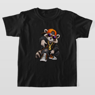 Cool Hip Hop Wasbeer Streetwear Grappig T-shirt