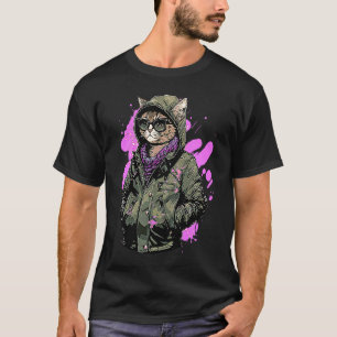 Cool Hipster Chat Lunettes de soleil Sweat - shirt