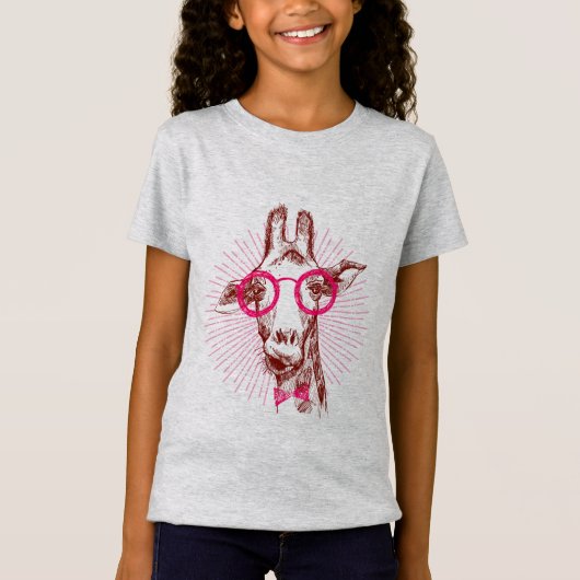 Cool Hipster Stylish Giraffe T-shirt (Voorkant)