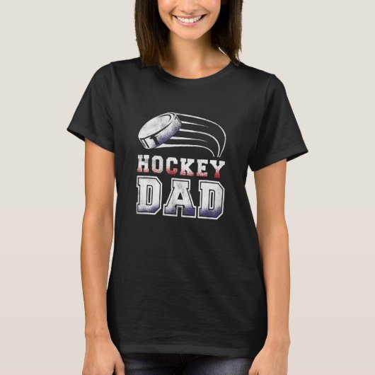 Cool Hockey Dad Hockey American Flag T-shirt (Voorkant)