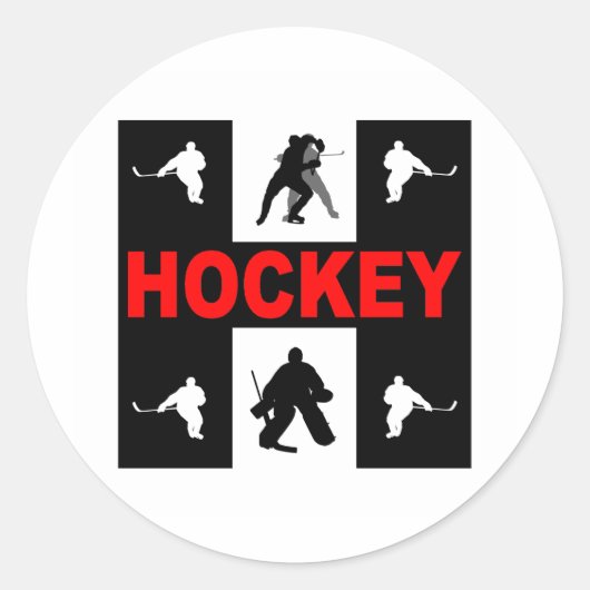 Cool hockey ronde sticker (Voorkant)
