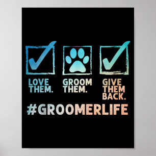 Cool Hondenverzorger Kunst voor Mannen Vrouwen Hon Poster