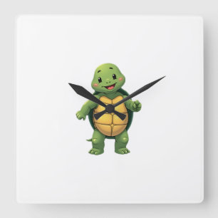 Cool Hoofdloze Turtle Halloween Kostuum _ Grappig  Vierkante Klok