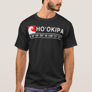 COOL HOOKIPA SURF T MET GPS COÖRDINATEN T-SHIRT
