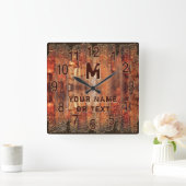 Cool horloge rustique personnalisée avec VOTRE TEX (Maison)