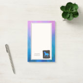 Cool Horse in Blue Waterverven gepersonaliseerd Post-it® Notes (Kantoor)