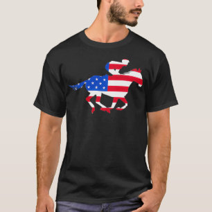 Cool Horse Racing Gift for Men Women USA Equestria T-shirt