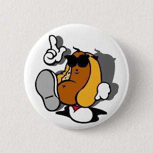 Cool Hot Dog Dancer Ronde Button 5,7 Cm