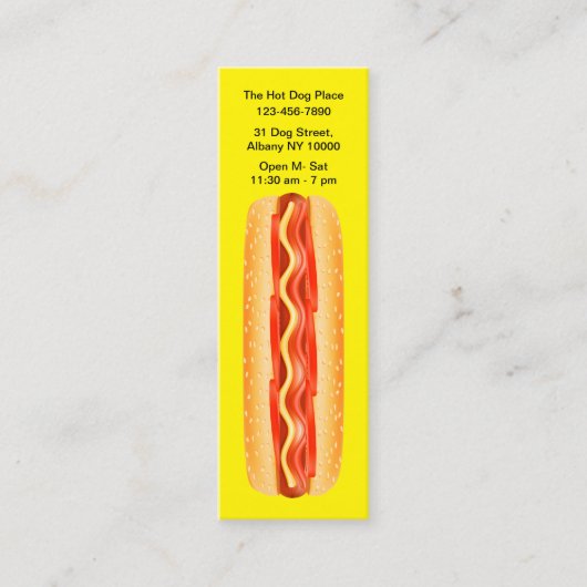 Cool Hot Dog Thema Compact Visitekaartjes (Voorkant)