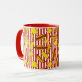 Cool Hot Dogs Mustard Pattern BBQ Grill Party Mok (Voorkant links)