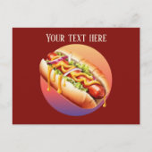 Cool hotdog-leveranciers voegen bericht toe briefkaart (Voorkant)