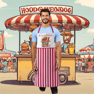Cool hotdog stand voeg tekst leveranciers toe schort