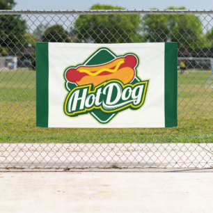 cool hotdog verkopers voedsel spandoek