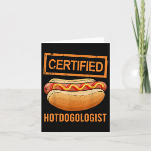 Cool hotdogkostuum voor mannen vrouwen volwassene kaart