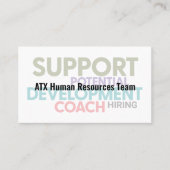 Cool Human Resources Theme Visitekaartjes (Voorkant)