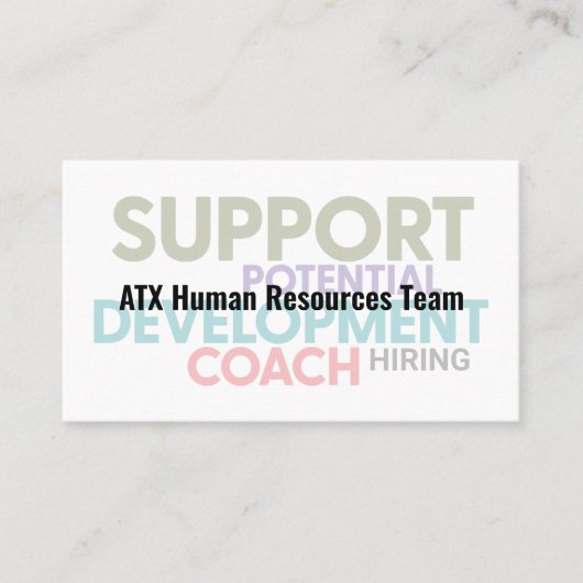 Cool Human Resources Theme Visitekaartjes (Voorkant)