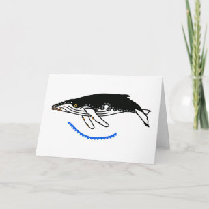 Cool Humpback WHALE - Bedreigde dieren grafiek Kaart