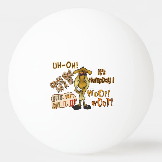 Cool Humpday Camel met tinten Pingpongballen (Voorkant)