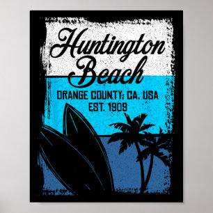 Cool Huntington Beach Surfcompetities Mannen Vrouw Poster