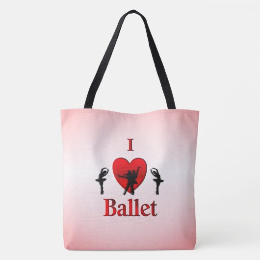 Cool I Heart Ballet Design Draagtas (Achterkant)