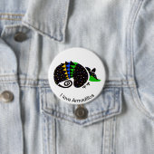 Cool I love ARMADILLO - Bedreigde dieren grafiek Ronde Button 7,6 Cm (In situ)
