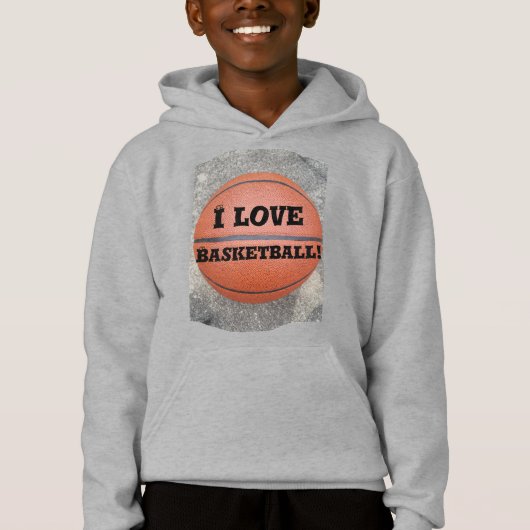 Cool I Love Basketball Fun Kids Shirt (Devant)