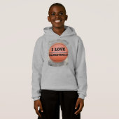 Cool I Love Basketball Fun Kids Shirt (Devant entier)