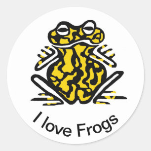 Cool I love FROGS - Conservatie - Wildlife Ronde Sticker