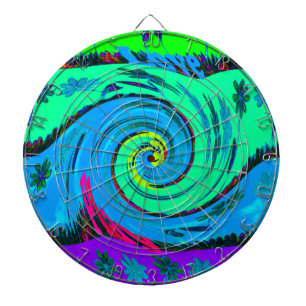 Cool I Love Hawaii: Floral Pop Patroon Design Dartbord