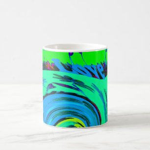Cool I Love Hawaii: Floral Pop Patroon Design Koffiemok