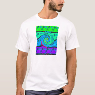 Cool I Love Hawaii: Floral Pop Patroon Design T-shirt