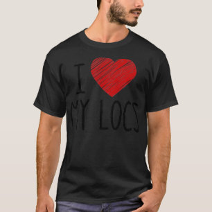 Cool I Love My Lock Gift Women Girl Dread Natural T-shirt