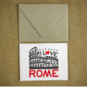 Cool I Love Rome Italy Colosseum Travel Briefkaart