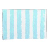 Cool Ice Blue Faux Shimmer Waterverf Kussensloop (Voorkant-Rechts)