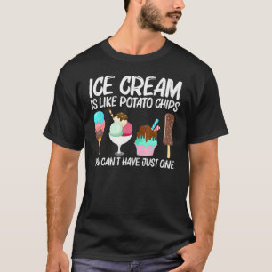 Cool Ice Cream Art voor mannen Gelato Cone Froze T-shirt