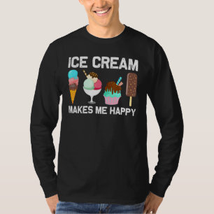 Cool Ice Cream Art voor mannen Gelato Cone Froze T-shirt