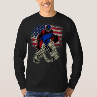 Cool Ice Hockey Player Sports Family Hockey 4th of T-shirt