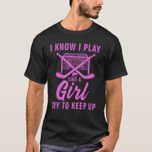 Cool Ice Hockey voor vrouwelijke meisjes Field Hoc T-shirt
