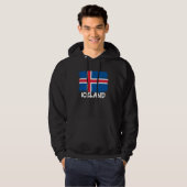 Cool Iceland Flag Hoodie (Voorkant volledig)