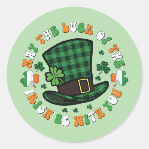 Cool Iers gelukswoord kunst St. Patrick's Day Ronde Sticker